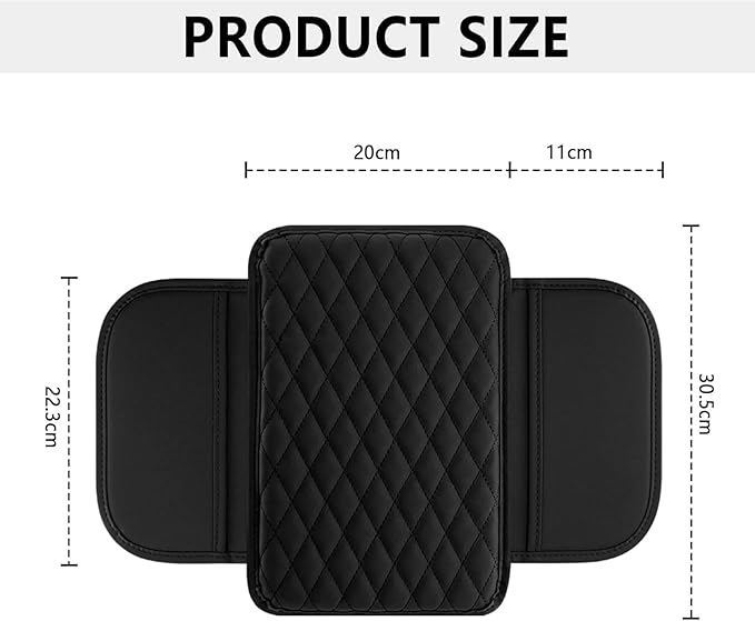 Auto Center Console Cover for Hyundai Palisade 2026, Leather Waterproof Armrest Seat Box Cover Multifunctional Armrest Cushion Scratch