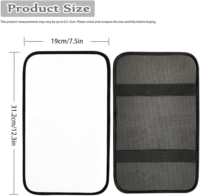 Hibiscus Flower Car Center Console Armrest Pad for Women Girls Breathable Soft Car Center Console Cover Seat Box Cover for Sedan, Van, SUV, Truck, Floral Cars Accessories