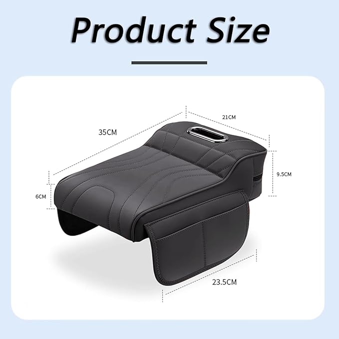 Car Center Console Cover for Lexus RX 350 2021-2023, Memory Foam Arm Rest Cushion Pad Waterproof Non-Slip Universal Interior Accessories with Pocket and Tissue Box,Beige