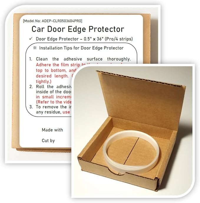 3M-Pro 4doors Car Door Edge/Entry Protector/Sticker/Guard, 3M-PPF(Paint Protection Film) Pro Series, Clear(Transparent), Anti Scratch, Universal Fit for Most Cars (Clear Pro 0.5inx36in/4strips)
