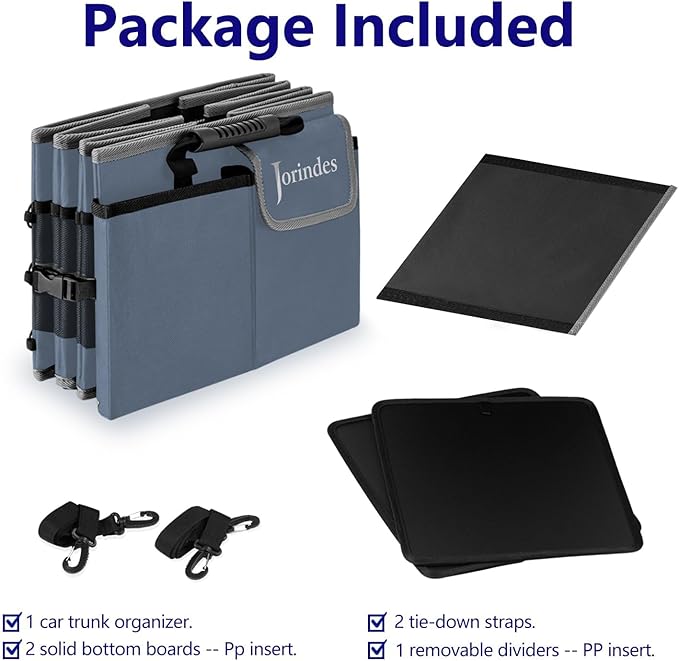 Trunk Organizer with Built-in Insulated Leak Proof Cooler Bag,Collapsible Cargo Organizer for SUV with Non Slip Bottom Strips,3 Large Compartments Foldable Waterproof Portable Car Storage Box XL