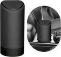 Mni Car Trash Can with Lid, Portable Silicone Auto Garbage Container for Cup Holder, Multipurpose Trash Bin for Car Home Office, Waterproof Leakproof Small Vehicle Trash Can (Black)