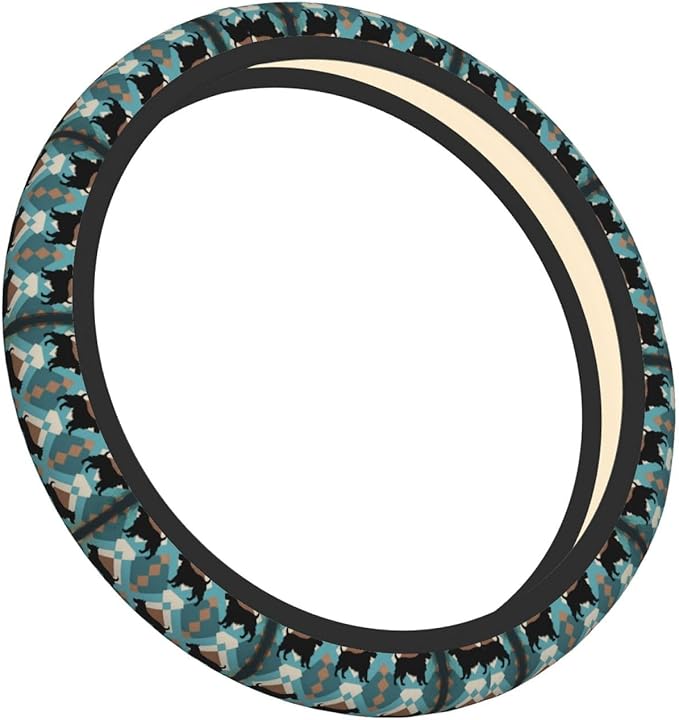 Scottish Terrier Universal Fit Steering Wheel Cover for Car, Truck, and SUV, Durable Steering Wheel Protection