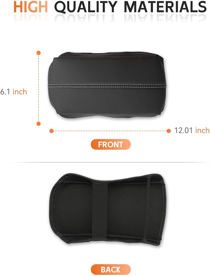 CDEFG for Ford Mustang 2024-2025 2026 Center Console Cover Armrest Box Cover for Mustang 2024 2025 2026 Accessories Console Arm Rest Protector Thickened White Line