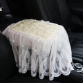 Universal Car Center Console Cushion Pad,Tassel Lace Car Center Console Cover Auto Armrest Seat Box Cover Protector for Most Vehicle SUV Truck Car (10)