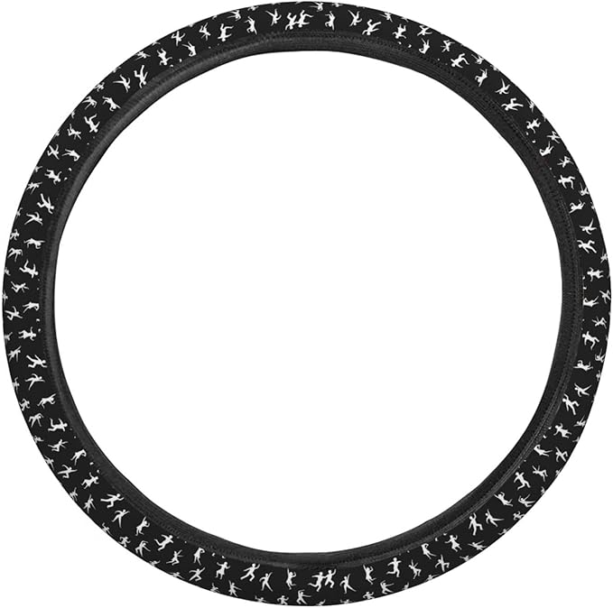 FeHuew Dancing Girls Boys Steering Wheel Cover for Women, Girls 15 inch Universal Auto Car Anti Slip Wrap Steering Wheel Covers Fit for Vehicles, Truck, SUV