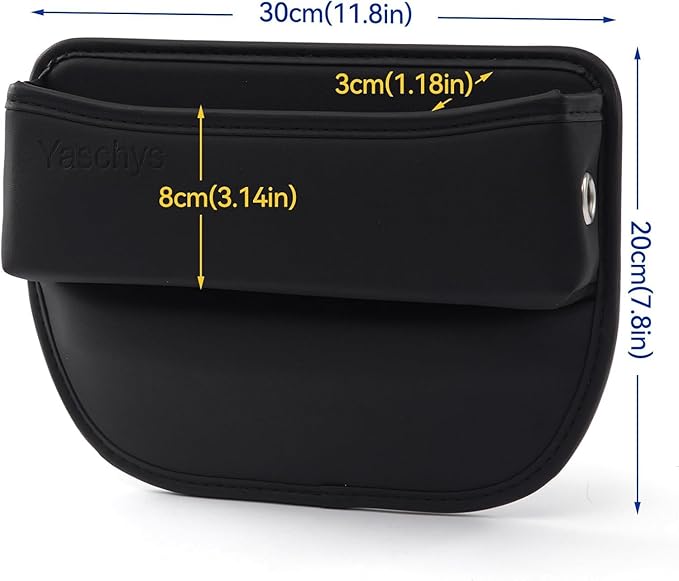 Car Seat Gap Filler 2 pack Car Gap Filler Seat Organizer Front Seat Leather Car Accessories for Women Men, Car Essentials for SUV Truck, Adjustable Seat Gap Filler Organizer for Phones, Keys, Cards