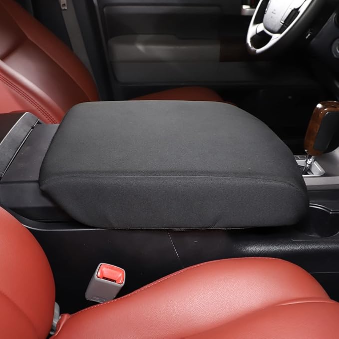 CHEAYAR Armrest Box Cover, Center Console Armrest Cover Kit Compatible with Toyota Tundra 2007-2013, Console Armrest Cushion Automotive Customized Console Armrest Cushion (Cloth)