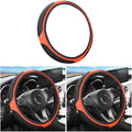LoyaForba Car Steering Wheel Cover, Universal 14.5-15 Inch, Soft Anti-Slip Neoprene Protector for Steering Wheel, Breathable Odorless and Elastic Stretch, Car Accessory for SUV, Van, Truck (Orange)