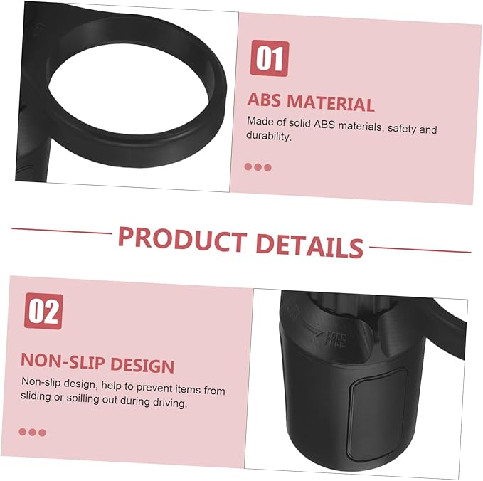 Amosfun Adjustable Car Cup Holder Expander Large Capacity Non Slip Storage Box for Drinks Phones Snacks Versatile Portable Tray Suitable for Multiple Car Models