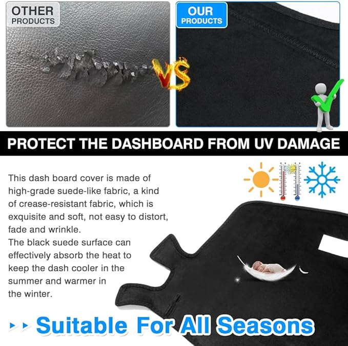 CARTIST Compatible with Dash Cover Dodge Ram 1500 2500 3500 Truck 1994 1995 1996 1997 Dashboard Cover Mat Non-Slip Pad Carpet Sunshield Glare UV Rays Protector