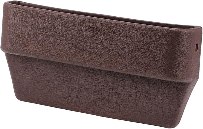 GAWOND Car Seat Gap Filler Organizer, Seat Side Gap Plug with Storage Avoids Things Falling, Universal Fit Fill The Gap Between Seat and Console, Perfect for Car, SUV, Truck (Brown-1 Pack)