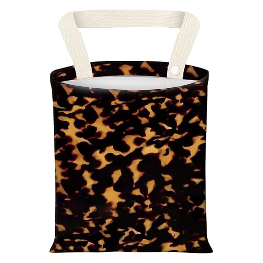 ADQWIOVL Car Garbage Can, Seat Back Hanging Cute Car Trash Can Bag, Car Organizer and Storage Bag for Travelling, Outdoor Cute Yellow Black Pattern