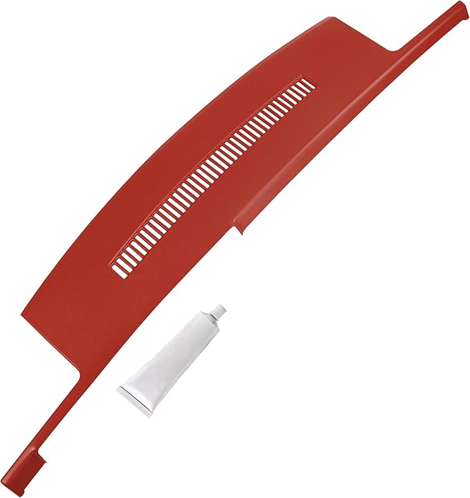 DashSkin Dash Cover Compatible with 1988-1994 C1500 C2500 C3500 K1500 K2500 K3500 Silverado Sierra Tahoe Yukon Suburban in Red - Hard Molded Plastic Dashboard Cap