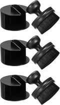 HARFINGTON 3 Pcs Car Tire Shine Applicator Brush PBT Automotive Tire Dressing Brush Car Cleaning Duster with Storage Stand for Auto Detailing Cleaning, Black