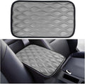 Car Center Console Cover, Leather Vehicle Armrest Seat Box Pad, Comfortable Memory Foam Automotive Interior Protection Cushion Mat Accessories, Universal for SUV, Sedan, Truck (Gray)