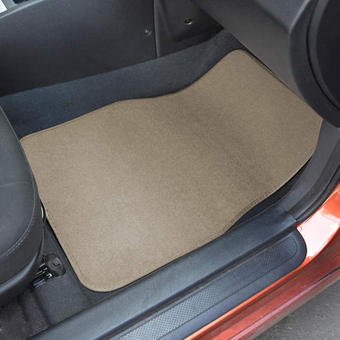 Motor Trend FatRug Premium Carpet Car Floor Mats - Thick Robust Auto Gear, Universal Fit for Your Car Truck or SUV, Beige