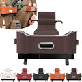 Multifunctional Car Seat Back Storage Box, Car Seat Tissue Box and Storage Box,Universal Car Tissue Organizer Back Seat with 2 Drink Cup Holder (Brown)