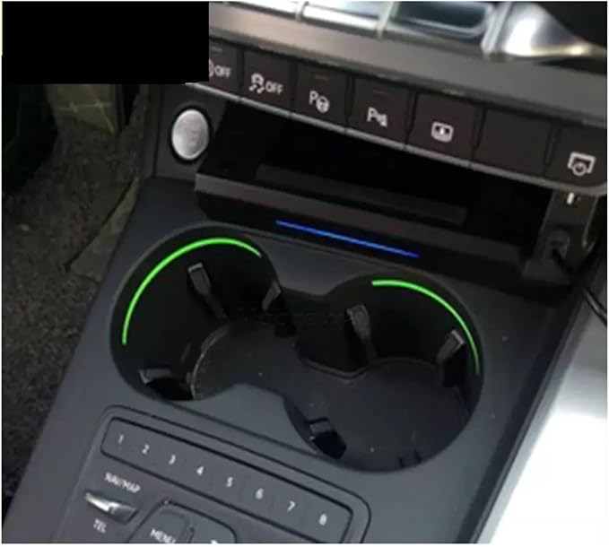 Phone Holder 15W Car Wireless Charging Fit for Audi A4 B9 S4 RS4 A5 2017 2021 Fast Charger Mobile Holder USB Multi Port Accessories Practical, Carbon fiber pattern Red