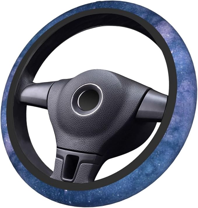 Custom Car Steering Wheel Cover Personalized Anti Slip Car Wheel Protector Add Your Image Text Universal 15 Inch Cover Accessories Fit for Truck, SUV, Trailer, Black