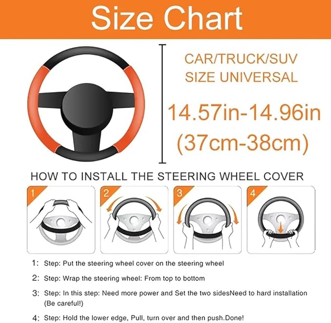 Universal Fit Soft Embossed PU Leather Steering Wheel Cover with Elastic Edge for All-Season Comfort(Claret)