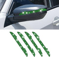 4 PCS Bling Rhinestone Car Door Handle Scratch Protector, Universal for All Cars, Vehicles, SUVs, Car Side Rearview Mirror, Car Door Edge Guard, Car Exterior Accessories for Women Men (Green)