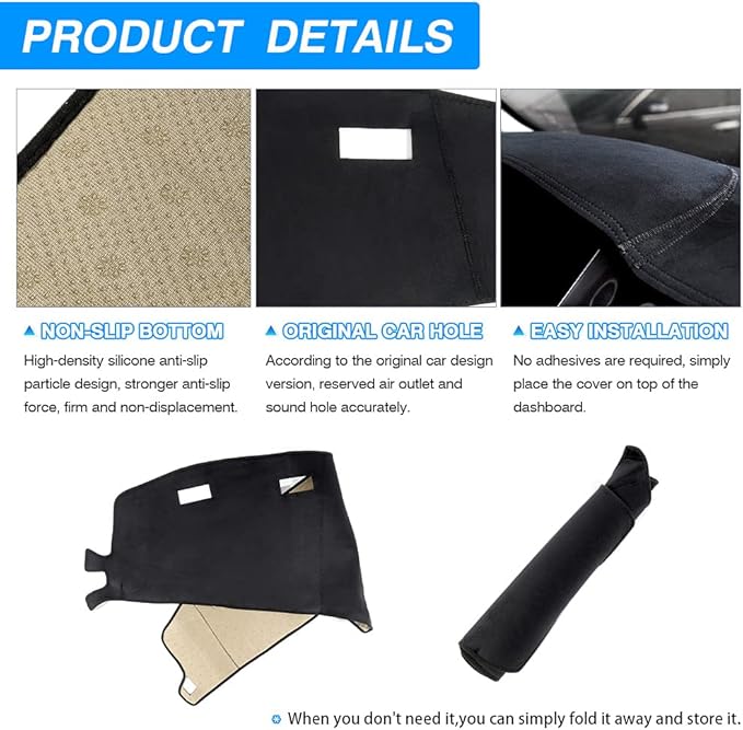 CARTIST Compatible with Dash Cover Dodge Ram 1500 2500 3500 Truck 1994 1995 1996 1997 Dashboard Cover Mat Non-Slip Pad Carpet Sunshield Glare UV Rays Protector