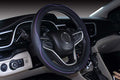 Mayco Bell Large Size Steering Wheel Cover Anti-Slip,Safety,Soft,Breathable,Durable,Full Surround,Comfortable Grip Microfiber Leather (15.5-16 inch, Black Purple)