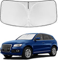 Windshield Sun Shade for Audi SQ5 2014-2017/Audi Q5 2009-2017 - 4 Layers Car Sunshades for Front Windows Shade Cover Custom Fit Q5 Sun Visor 240T Retractable Shade Blocks UV Rays Car Accessories