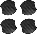 4PCS Carbon Fiber Car Door Handle Cup Scratch Protector, 3D TPU Vehicle Door Bowl Sticker, Automotive Door Handle Cup Paint Protective Film Cover Guard Pad, Universal Car Exterior Accessories