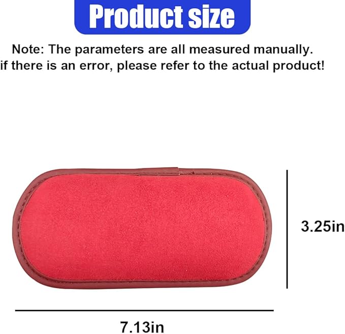 Car Door Armrest Pads, Soft Leather Memory Foam Car Center Console Pillow with Strong Adhesive, Universal Comfortable Auto Arm Rest Cushion Accessories for Elbow and Knee Support(Red)