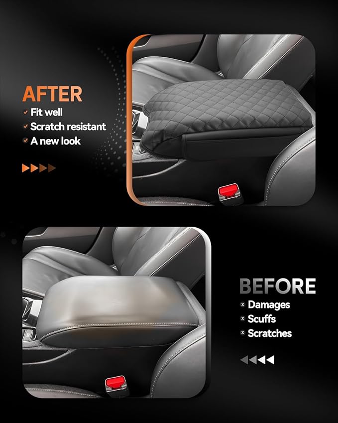 CDEFG for Honda Accord 2023-2025 2026 Center Console Cover Armrest Box Cover for Accord (LX,SE) 2023 2024 2025 Accessories Console Arm Rest Protector 2 Side Pocket