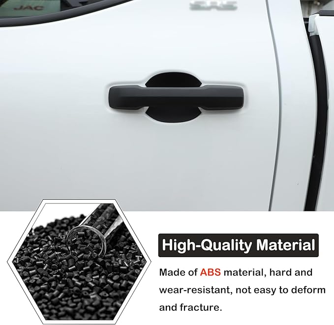 Car Exterior Door Handle Bowl Cover Trim Compatible with Toyota Tundra 2022+/Sequoia 2023+/Tacoma 2024+/4Runner 2025+, Front Rear Door Grab Pull Handle Cup Bowl Scratch Protector Sticker Accessories