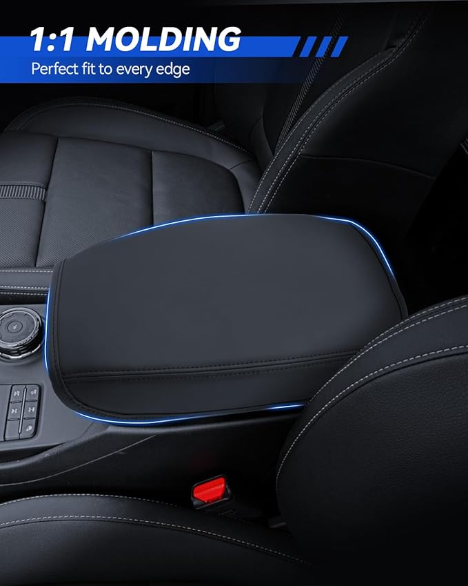 Armrest Cover for 2024 2025 Ford Ranger (XL/XLT/Lariat/Raptor) Accessories Center Console Middle Lid Pad Protector for Car Elbow Rest