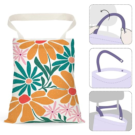 Pykfrhh Flower Car Trash Can, Car Trash Bag Hanging, Waterproof Cars Back Seat Hanging Organizer and Storage Trash Bags for Vehicle Travelling Camping