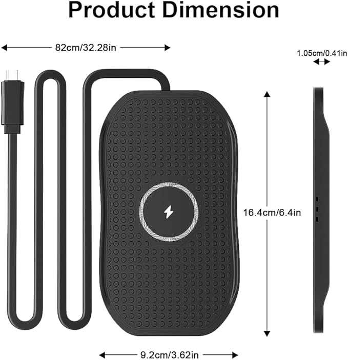 Wireless Charger for Car, Type C Wireless Fast Charging Pad,Charging Station for Multiple Devices,Adapter for iPhone 17 16 15 14 13 12 11, AirPods 3/Pro 2, Samsung S24/S23/S22