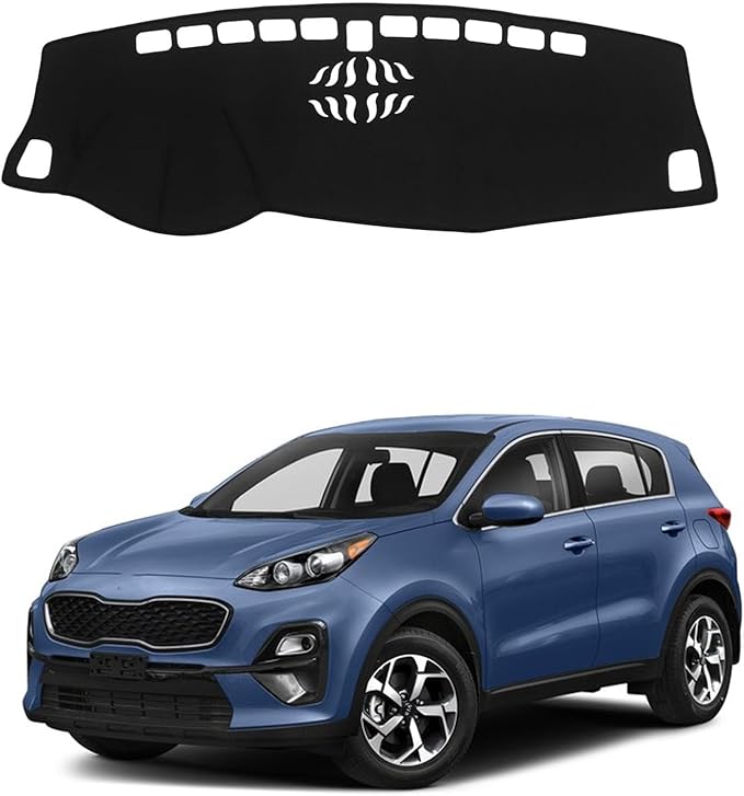 Dashboard Mat Cover for Kia Sportage 2017-2022 Nonslip Center Console Sunshield Glare UV Rays Protector Accessories