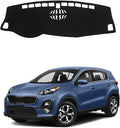 Dashboard Mat Cover for Kia Sportage 2017-2022 Nonslip Center Console Sunshield Glare UV Rays Protector Accessories