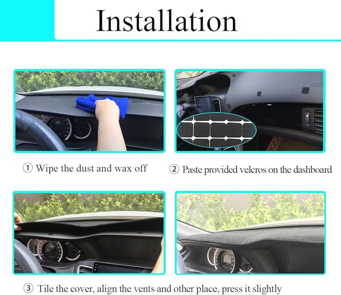 Dash Cover Mat Custom Fit for Toyota Camry 2002 2003 2004 2005 2006 with Cutout for Sensors and Dash Speakers, Dashboard Cover Pad Carpet(02-06 Gray Black) J40