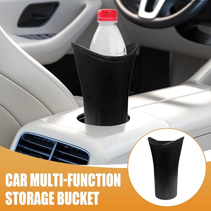 Car Umbrella Storage Bucket, Waterproof & Leakproof Auto Front & Back Seat Door Umbrella Storage Hanging Holder, Portable Vehicle Center Console Armrest Trash Can for Home, Office(Plastic)