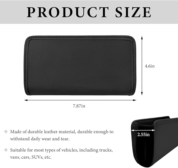 Car Trash Can, Foldable Small Hanging Trash Bin Waterproof Car Door Organizer, Multi-Function Leather Garbage Bag Mini Storage Can for Vehicle Back Seat & Side Door (Black)