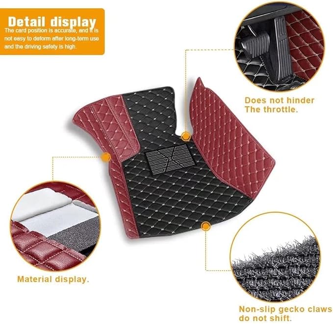 Custom Car Floor Mats for 96% Sedan SUV Sports Car Protection Full Coverage Pads Anti-Slip Leather Floor Lining All Weather Car Floor Mats (Green)
