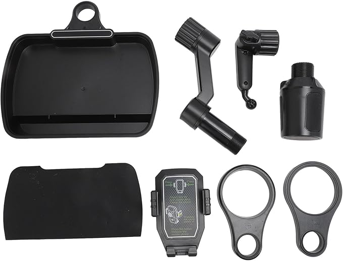 Car Cup Holder Expander Tray, 360° Rotatable Detachable Car Food Table Tray with Phone Mount, Dual Cup Holder Expander with Adjustable Base