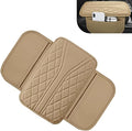 Cuymoap Car Armrest Cushion, Breathable Support Cover for Enhanced Elbow Comfort, Waterproof Anti-scratch Center Console Protector with Side Storage Pocket, Universal Slip-on Design for Car (Beige)