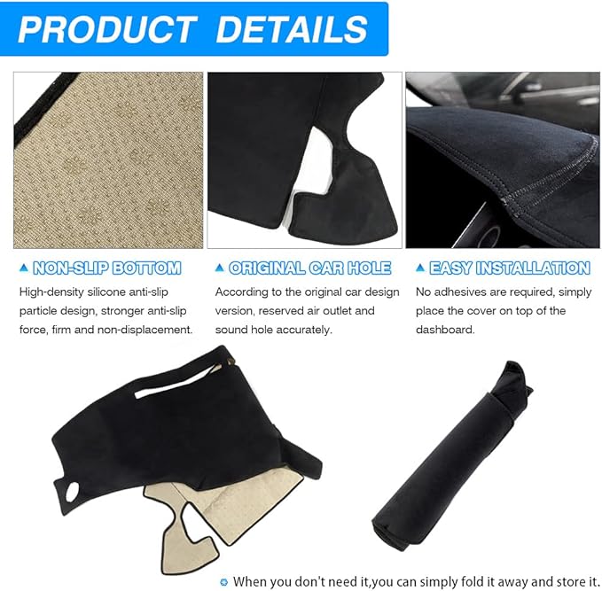 Cartist Dash Cover Compatible with Ford F-150 F150 1997-2003 Dashboard Cover Mat Non-Slip Pad Carpet Sunshield Protector