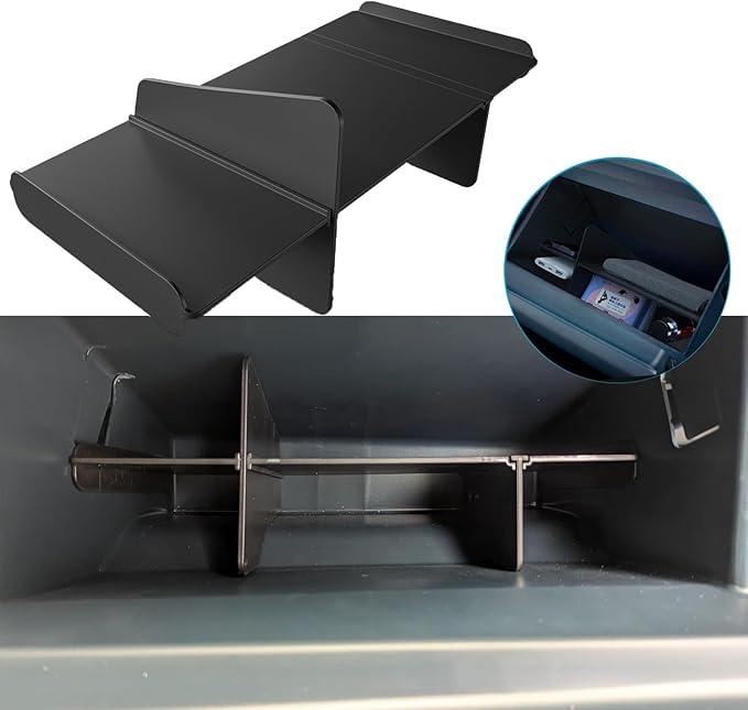 USSDE Glove Box Organizer for Ford Maverick 2022 2023 2024 2025 Car Storage Organizers Upgrade ABS GloveBox Insert Compartment Tray Partition Divide Space Accessories (Glove Box)