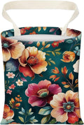 Cute Car Trash Can, Hanging Canvas Car Back Seat Organizer and Storage Bag, Funny Car Trash Bag for Travelling, Outdoor Colorful Flower