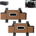 Car Organizers And Storage Box Behind Seat, Multifunctional Car Seat Back Storage Box, Large Capacity Backseat Hanging Organizer With Cup Holder & Hooks, For Road Trips & Daily Driving (Brown*2)
