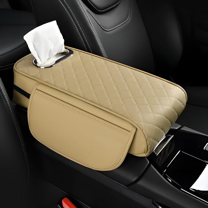 Civenhhd Car Armrest Pad, Universal Armrest Cushion Pad, Leather Armrest Box Pad