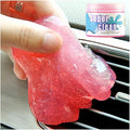 Car Cleaning Gel, Vehicle Dust Detailing Putty Slime Cleaner Kit for Air Vent, Reusable Automotive Interior Detail Clean Mud Removal Tool, Universal for SUV Sedan Truck (Pink)
